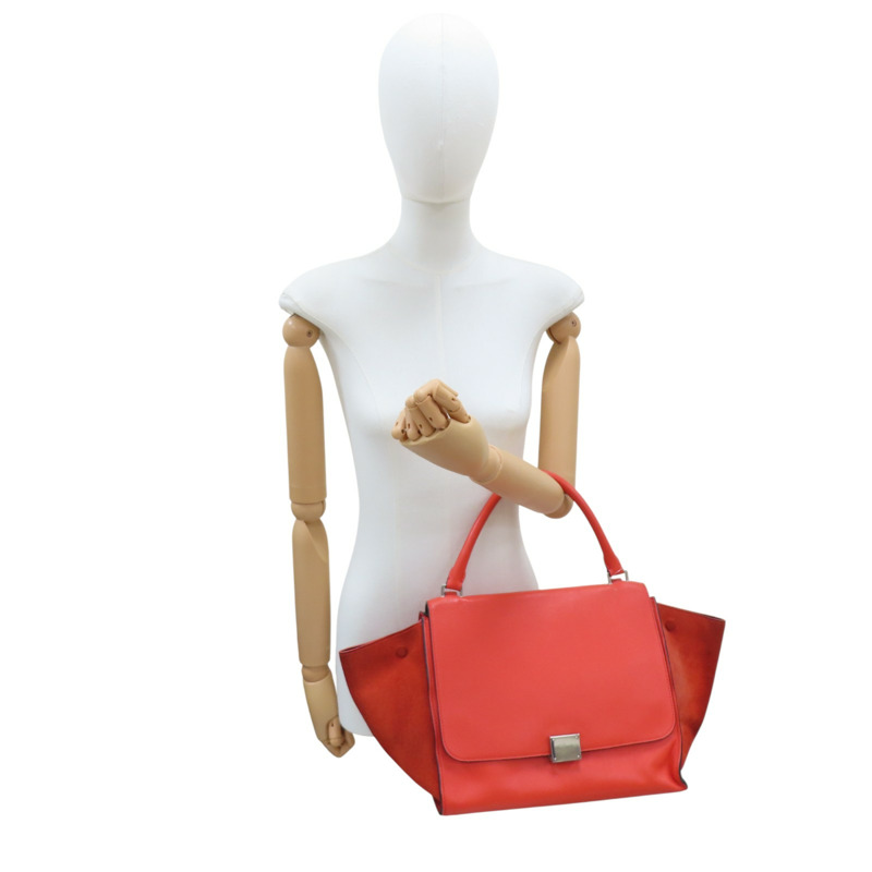 紅色 牛皮 Trapeze 两用包【CELINE 賽琳】-8