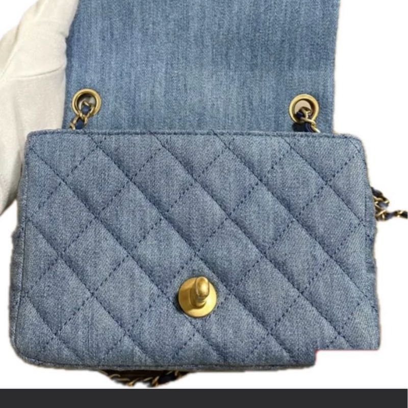 chanel 牛仔 方胖 金球 經典款 保值-3