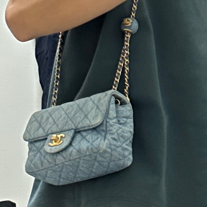 chanel 牛仔 方胖 金球 經典款 保值-15