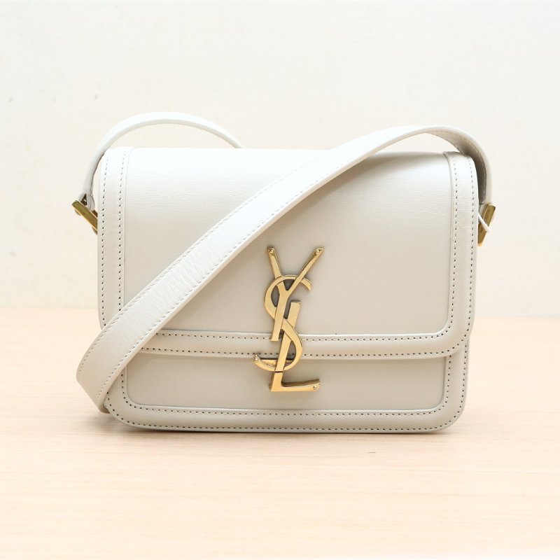 SAINT LAURENT SolferinoBox小號19灰色牛皮肩背包-1