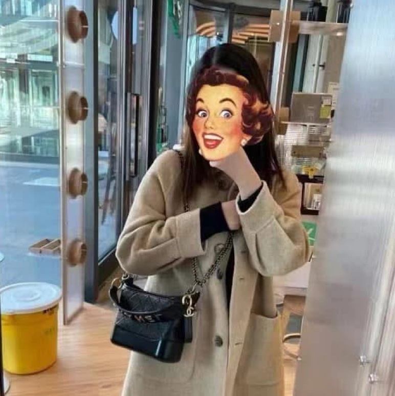 全配🈶購證 Chanel 香奈兒 限量提把流浪包 黑金 小號-26