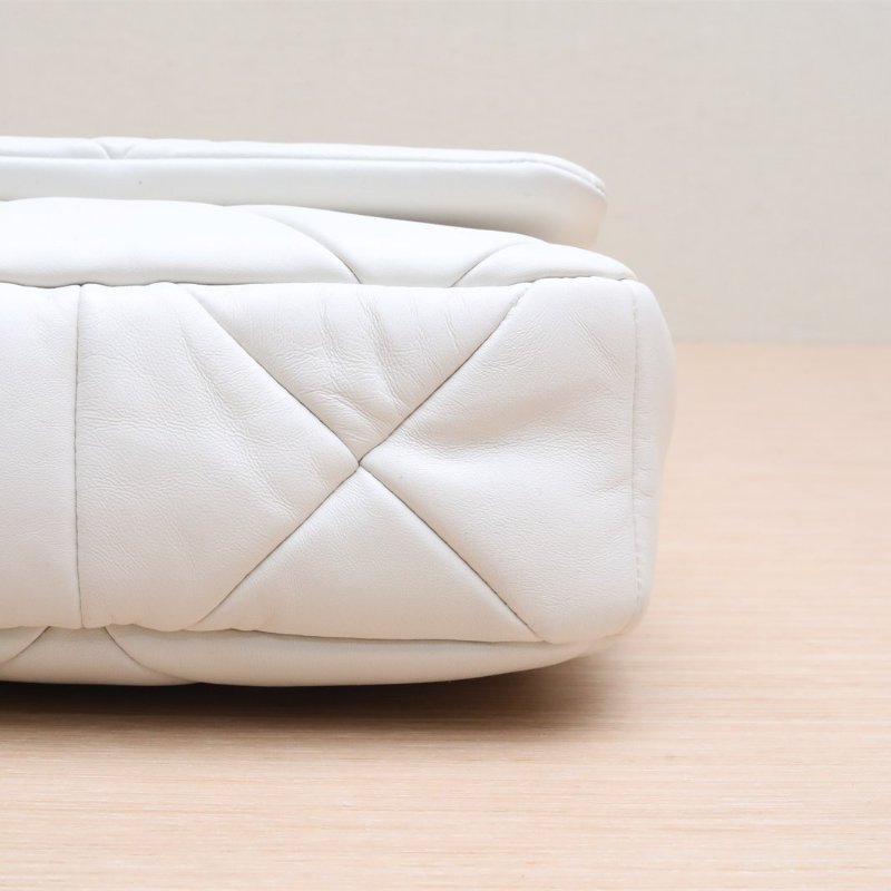 PRADA prada三合一斜挎包白色羊皮肩背包-3