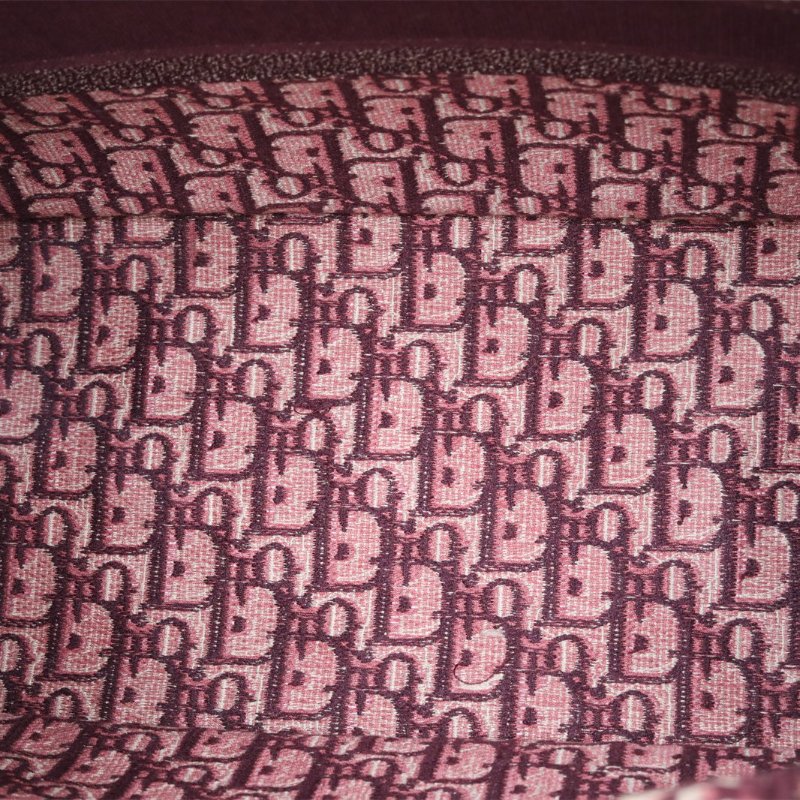 DIOR BookTote中號36酒紅色帆布Oblique印花字母刺繡酒紅色帆布肩背包-2