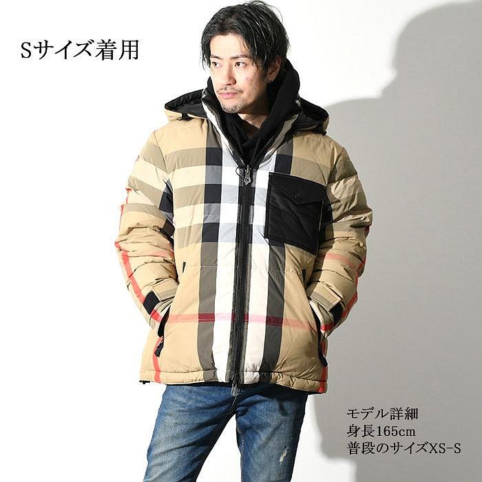 💎Han's house精品服飾💎Burberry 格紋 連帽可拆 防水 羽絨外套 雙面穿 現貨 XS ~ M 原價69000-2