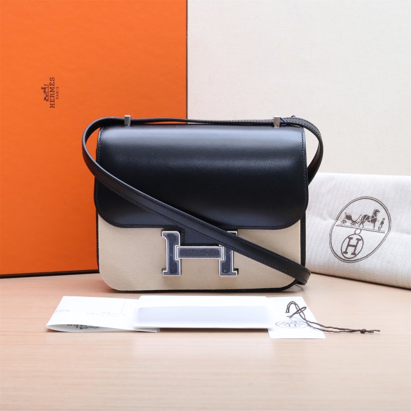 HERMES Constance康康1989黑色Box皮B刻無肩背包-0