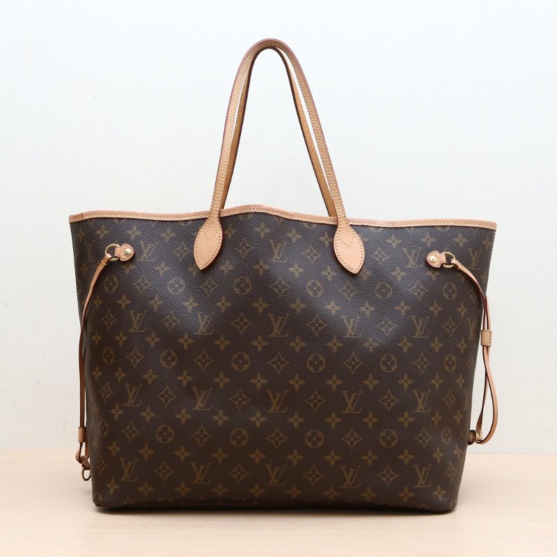 LOUIS VUITTON Neverfull大號39配子袋米色內裏老花PVC肩背包-1