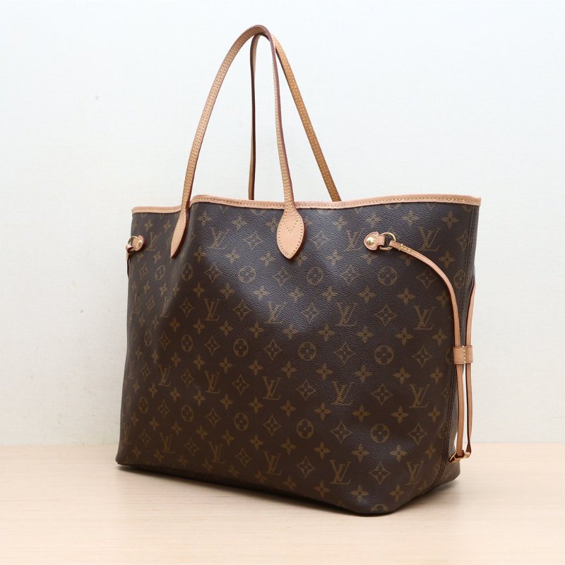 LOUIS VUITTON Neverfull大號39配子袋米色內裏老花PVC肩背包-4