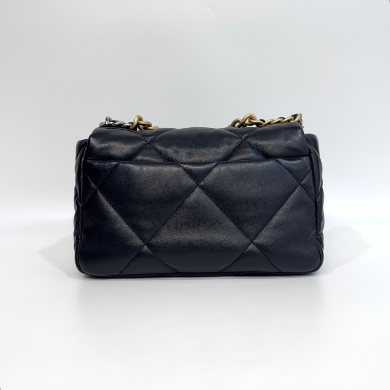 CHANEL黑金油蠟羊皮19包小號 26CM AS1160-4