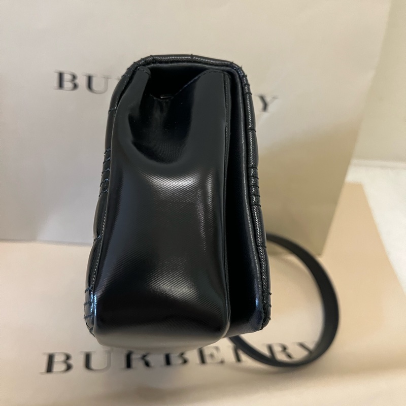 Burberry 小款Horseferry 印花絎縫Lola 包銀鏈斜背包-9