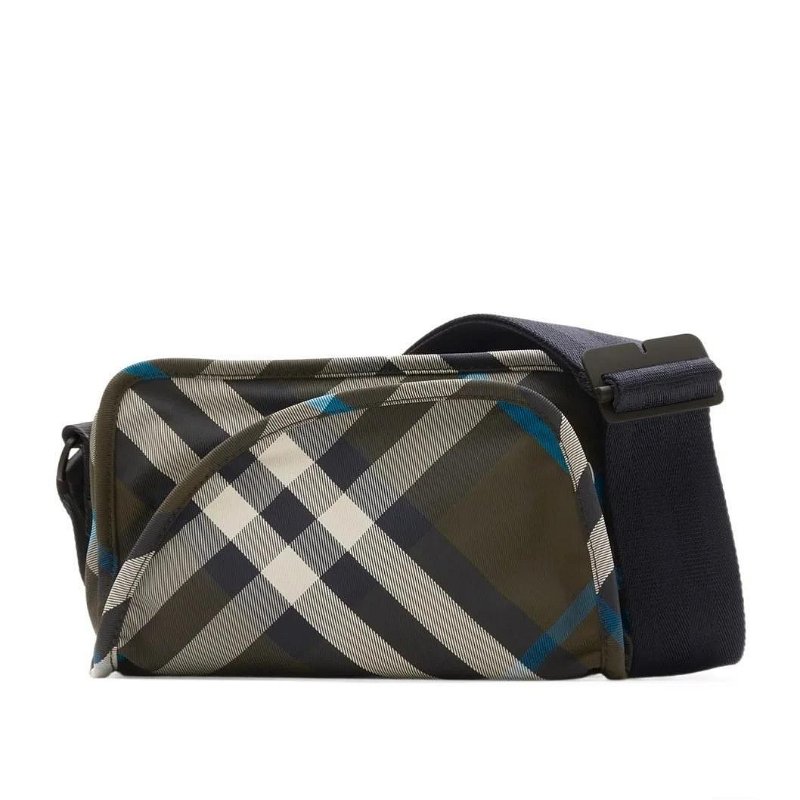 💎Han's house精品服飾💎burberry 格紋 尼龍 防水 側背包 現貨 原價44000-1