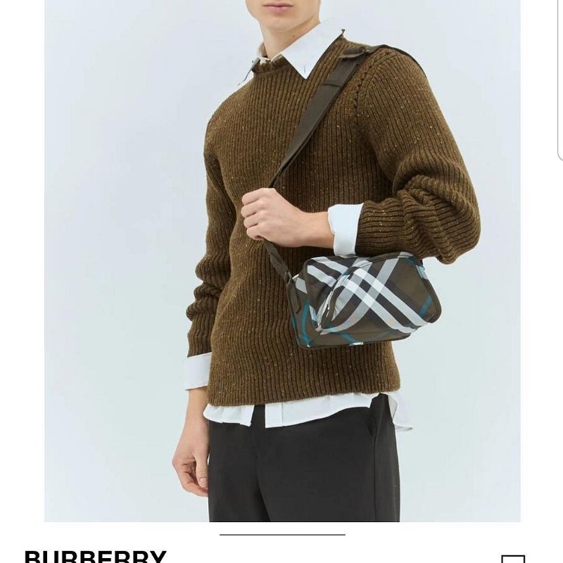 💎Han's house精品服飾💎burberry 格紋 尼龍 防水 側背包 現貨 原價44000-9