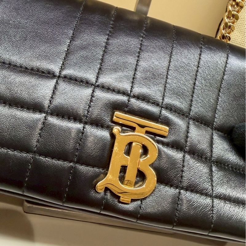 BURBERRY 黑色TB金標Lola包-2