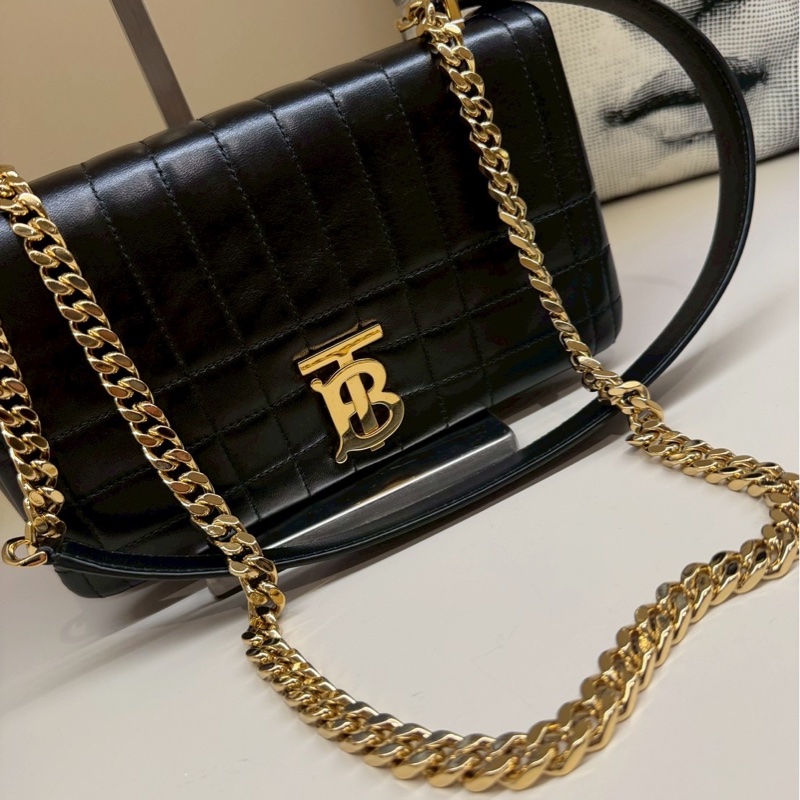 BURBERRY 黑色TB金標Lola包-8