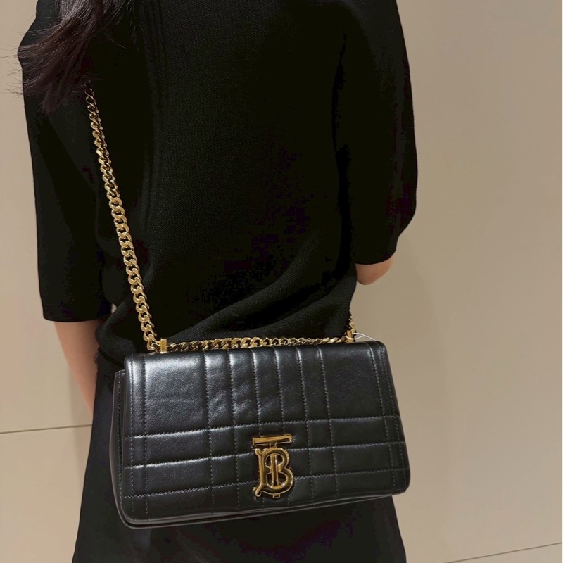 BURBERRY 黑色TB金標Lola包-19