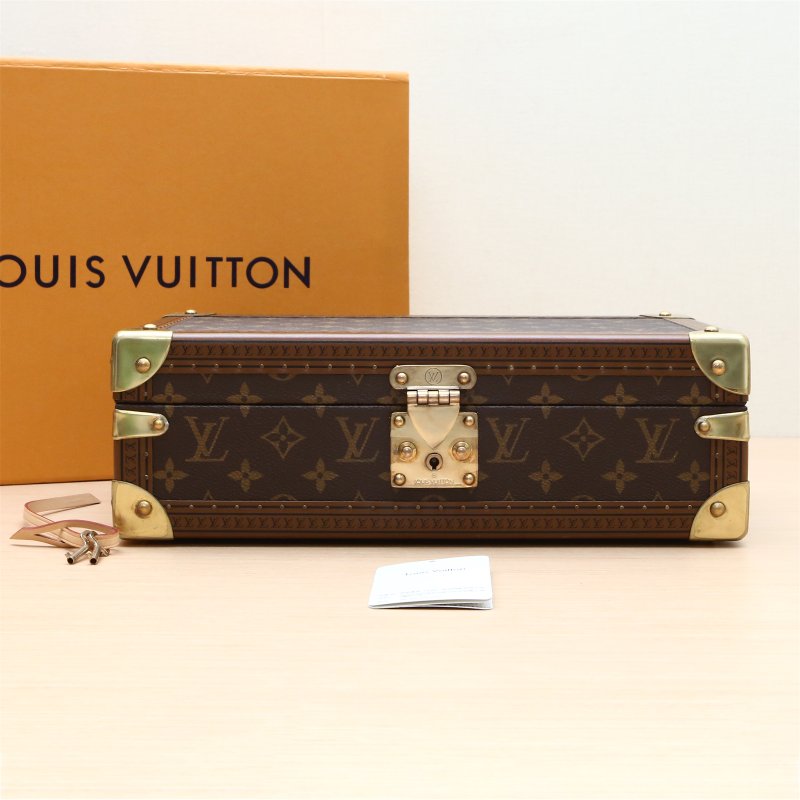 LOUIS VUITTON COFFRET8只裝腕表箱老花牛皮拼PVC肩背包-0