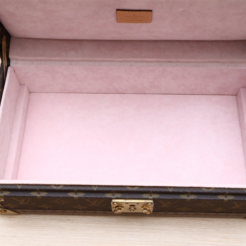 LOUIS VUITTON COFFRET8只裝腕表箱老花牛皮拼PVC肩背包-2