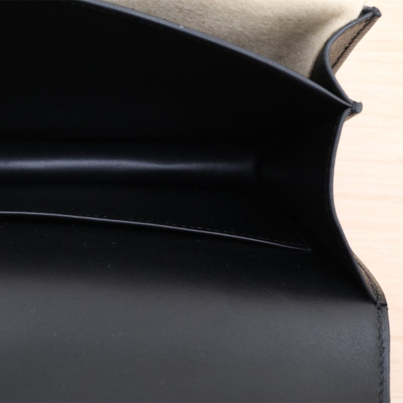 HERMES Constance康康1989黑色Epsom皮U刻金扣肩背包-2