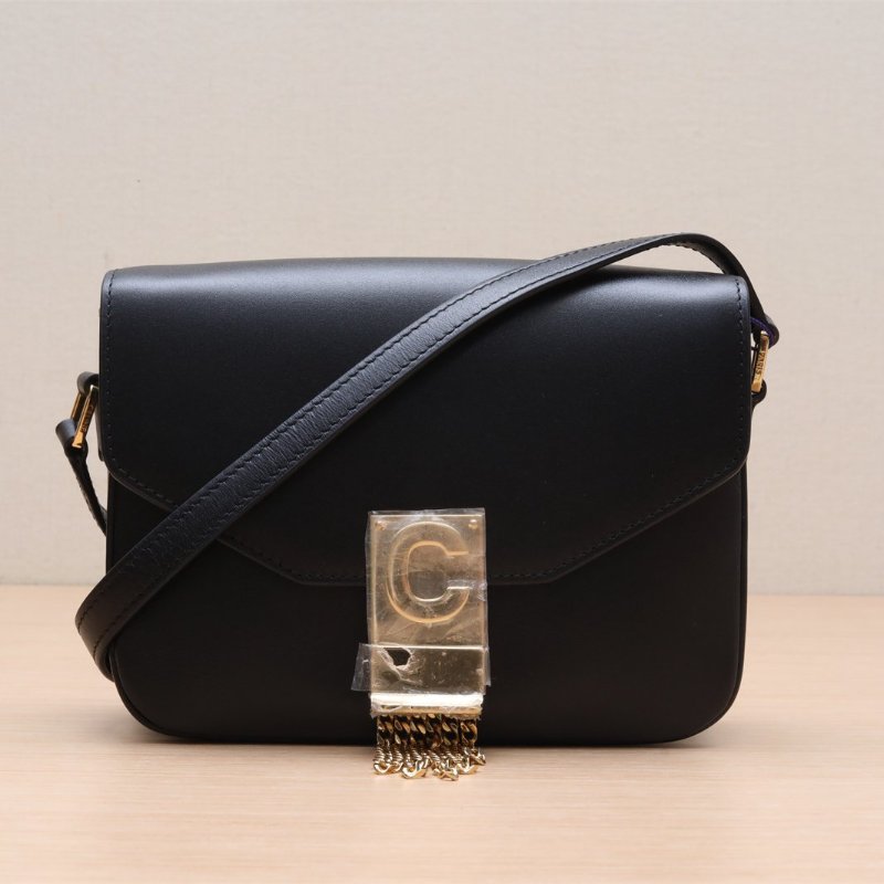 CELINE CBAG小號流蘇黑色牛皮肩背包-1