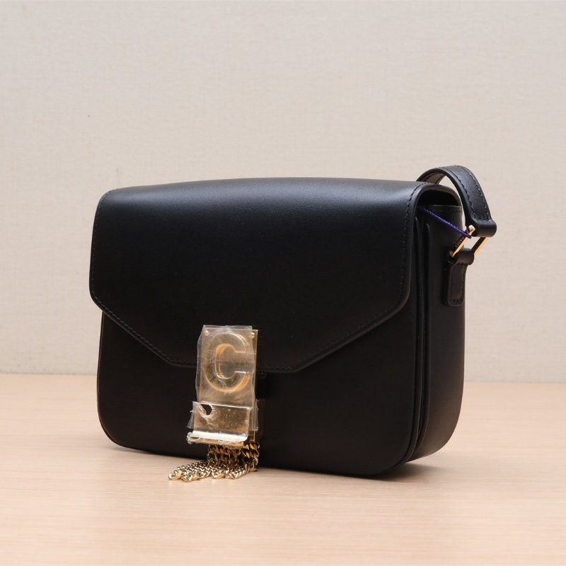 CELINE CBAG小號流蘇黑色牛皮肩背包-4