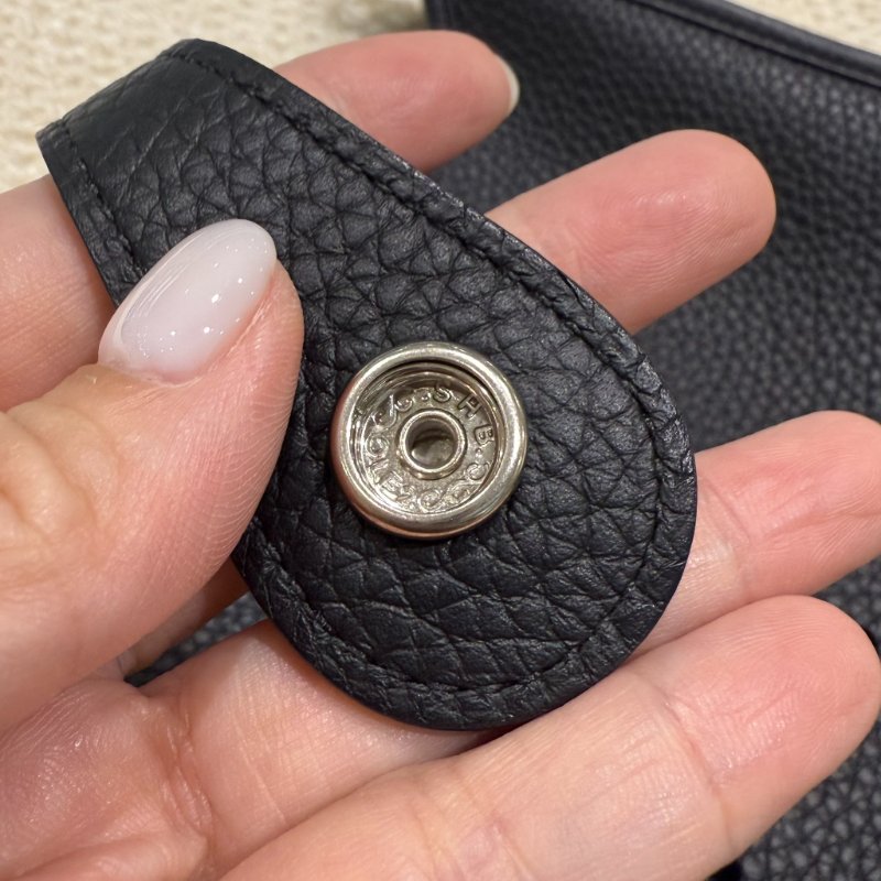 Hermes - 89 NOIR TOGO 銀扣Evelyne 29cm PM斜背包-16