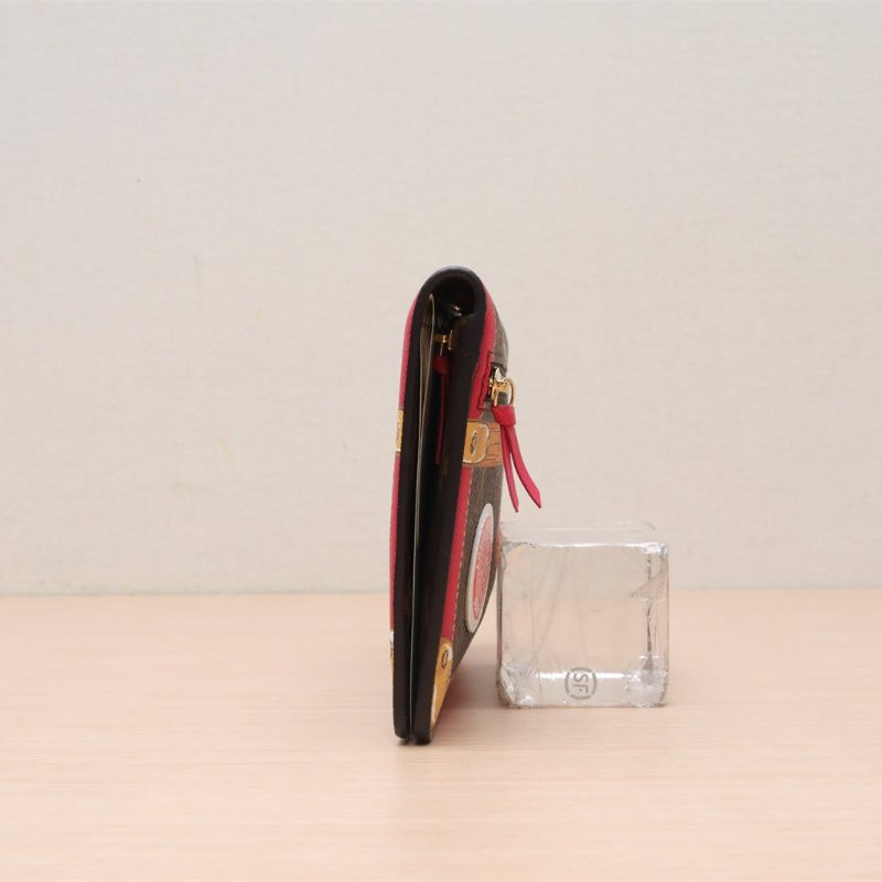 LOUIS VUITTON 美少女鏈條錢包老花印花PVC肩背包-4