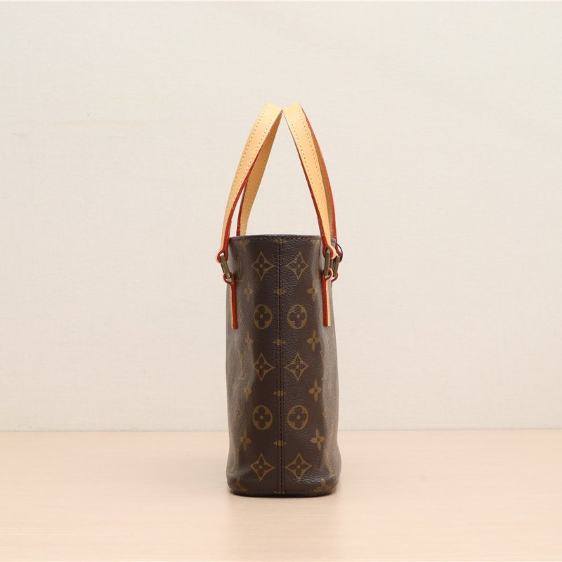 LOUIS VUITTON 中古薇薇安小號老花PVC配皮後換肩背包-4