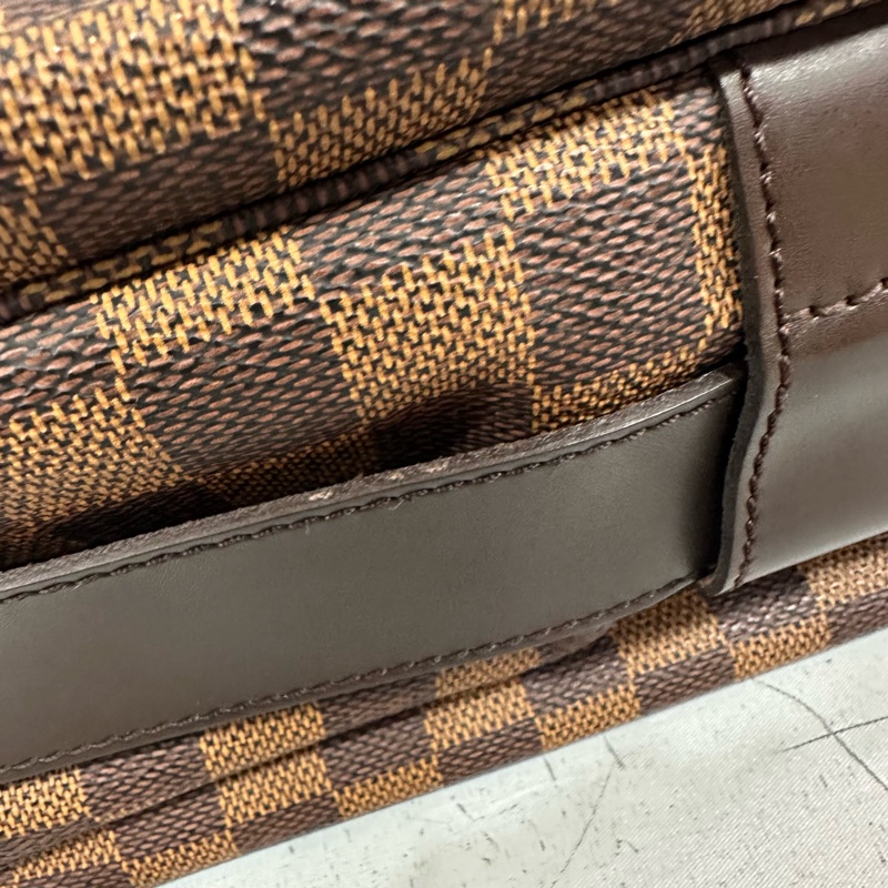 LV N45255 咖棋盤格拉鏈上蓋斜背包 豆腐包-15