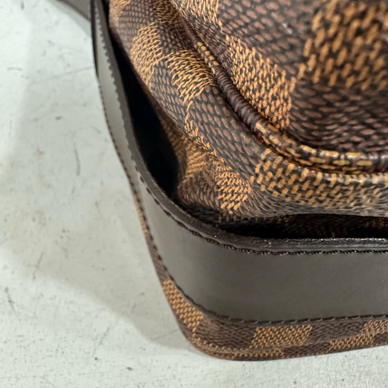 LV N45255 咖棋盤格拉鏈上蓋斜背包 豆腐包-22