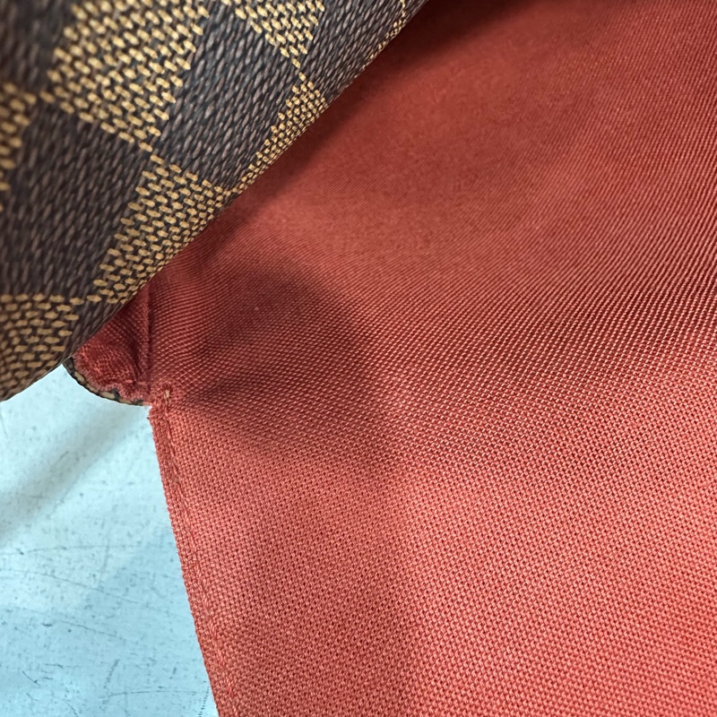 LV N45255 咖棋盤格拉鏈上蓋斜背包 豆腐包-35