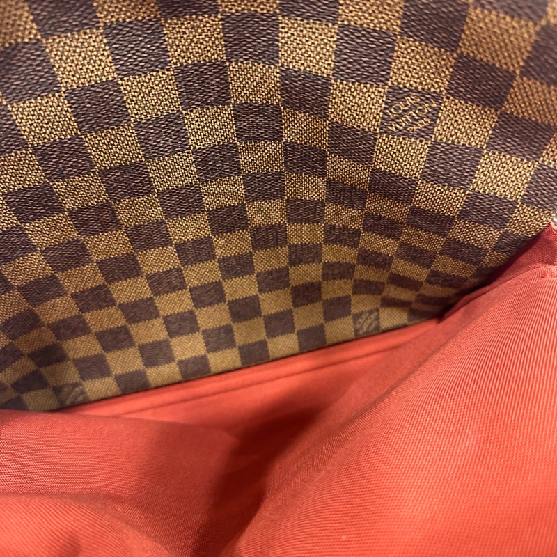 LV N45255 咖棋盤格拉鏈上蓋斜背包 豆腐包-50