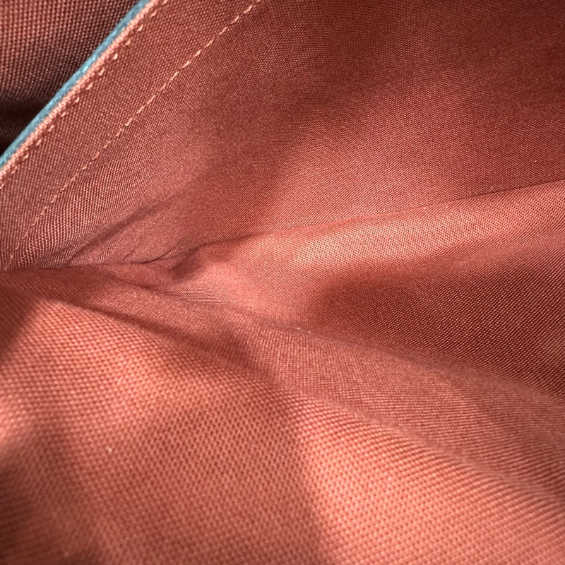 LV N45255 咖棋盤格拉鏈上蓋斜背包 豆腐包-53