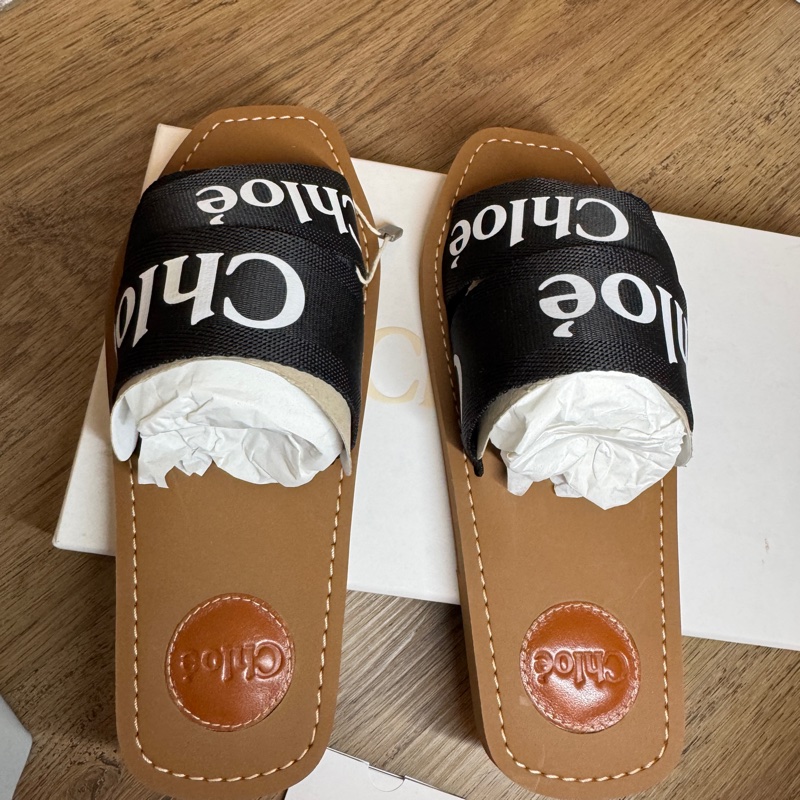 Chloe 經典拖鞋【全新】37號（黑）-9