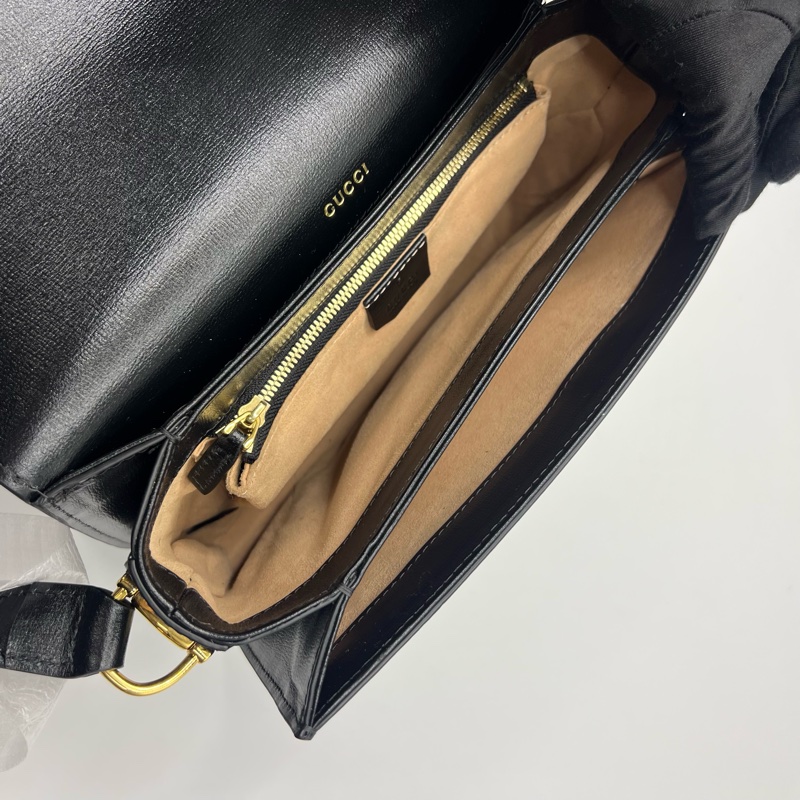 古驰Gucci马衔扣黑色-10