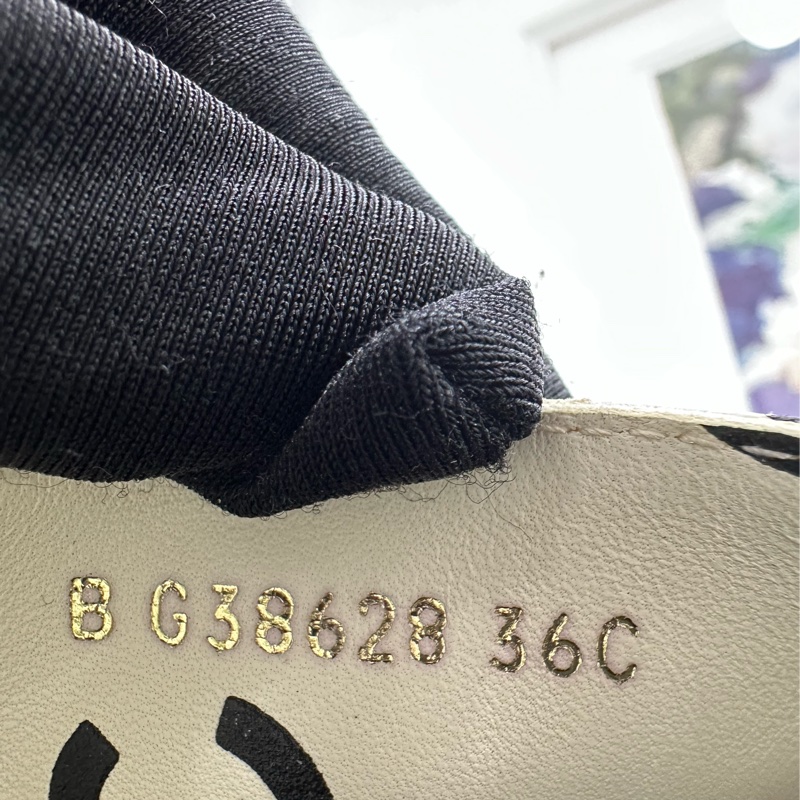 Chanel香奈兒 大爆款黑白滿雙c logo漁夫鞋 36碼-3