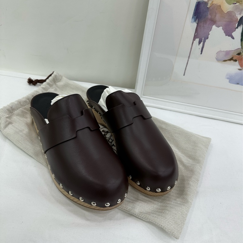 Hermes 愛馬仕穆勒鞋木屐鉚釘 36碼-0