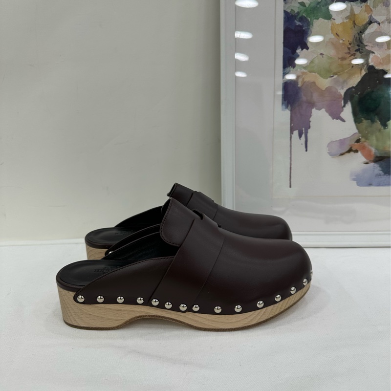Hermes 愛馬仕穆勒鞋木屐鉚釘 36碼-1