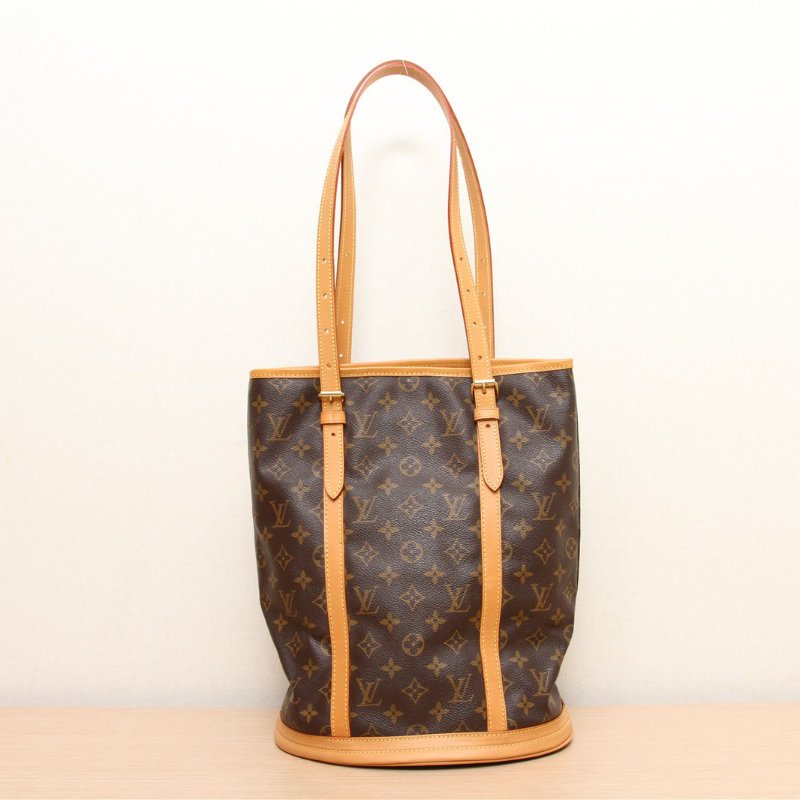 LOUIS VUITTON 中古大水桶老花內裏和整包配皮後換肩背包-1