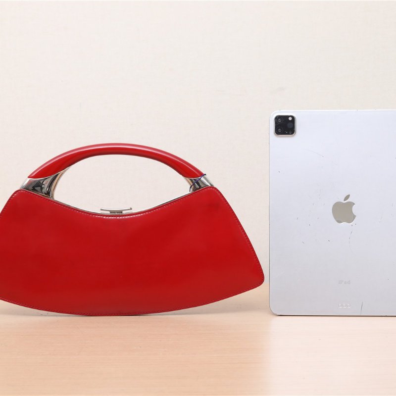 DIOR 中古綁帶PUNK手提包紅色肩背包-4