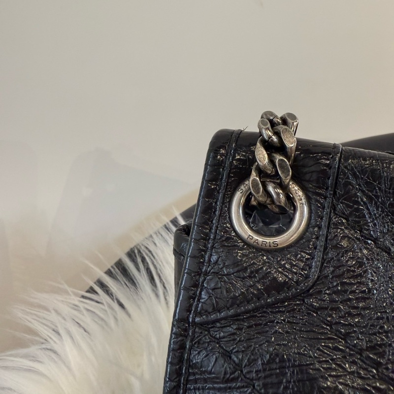YSL niki 中號 黑銀 肩背包 斜背包-6