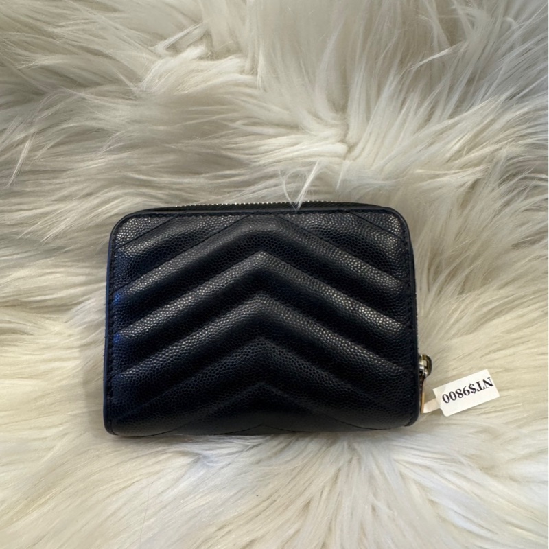 YSL 拉鍊對折短夾-1