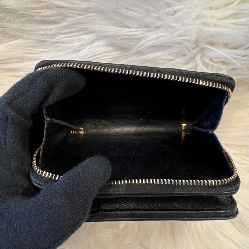 YSL 拉鍊對折短夾-4