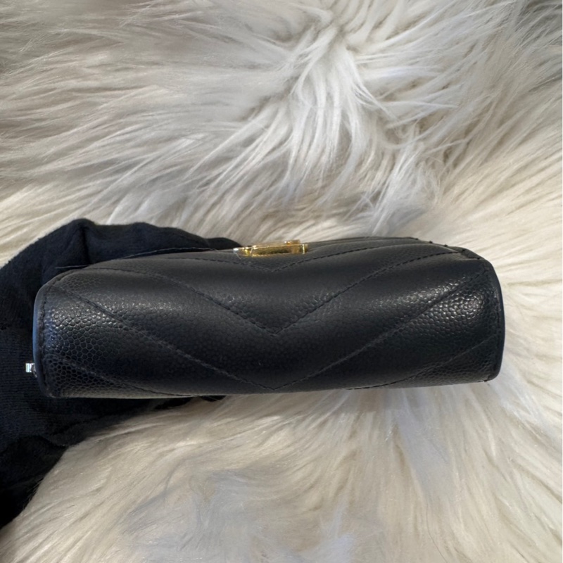 YSL 拉鍊對折短夾-5