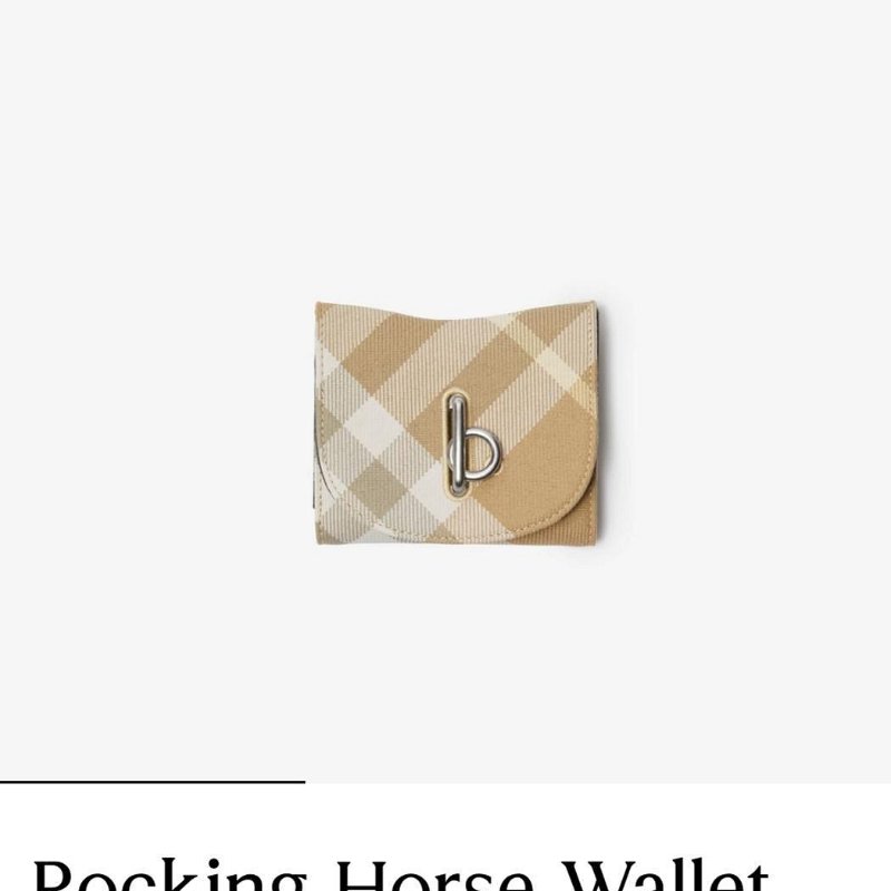 💎Han's house精品服飾💎BURBERRY Rocking Horse 格紋 三折 短夾 現貨 原價27500-2