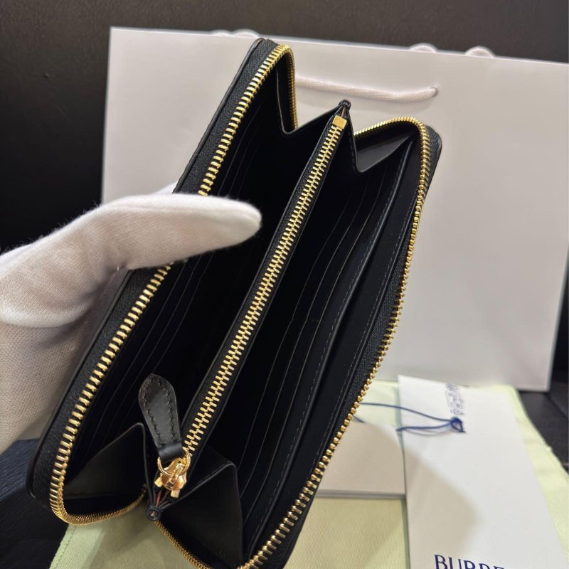 💎Han's house精品服飾💎 Burberry 皮 格紋 拉鍊 長夾 81072641 現貨-2