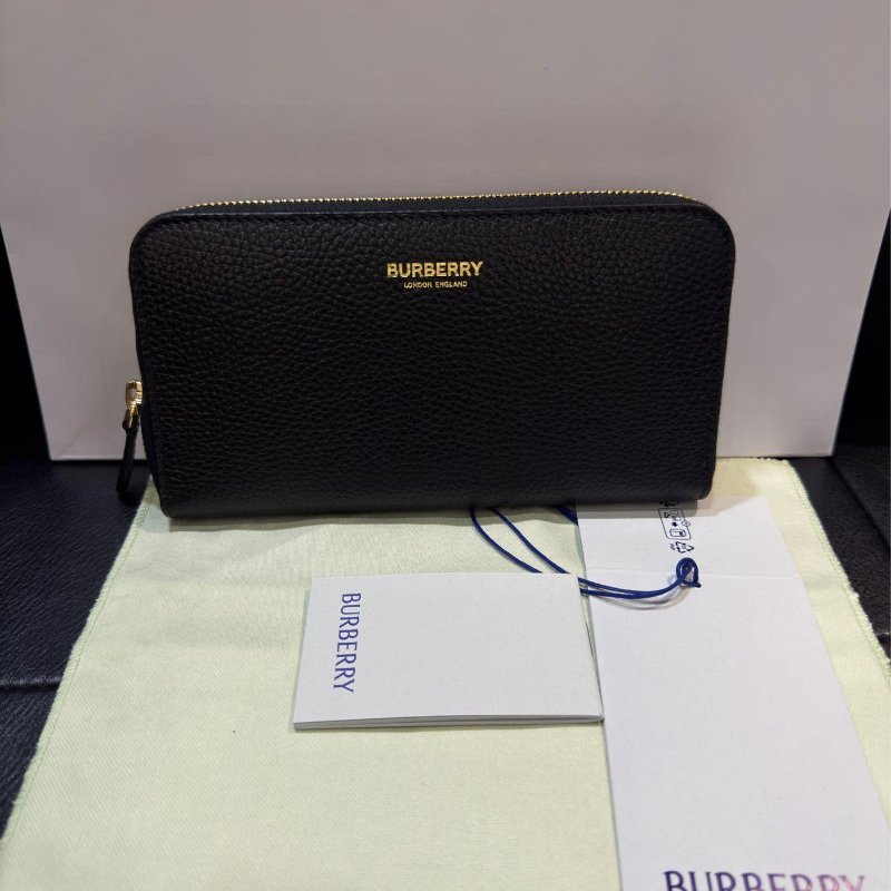 💎Han's house精品服飾💎 Burberry 皮 格紋 拉鍊 長夾 81072641 現貨-7