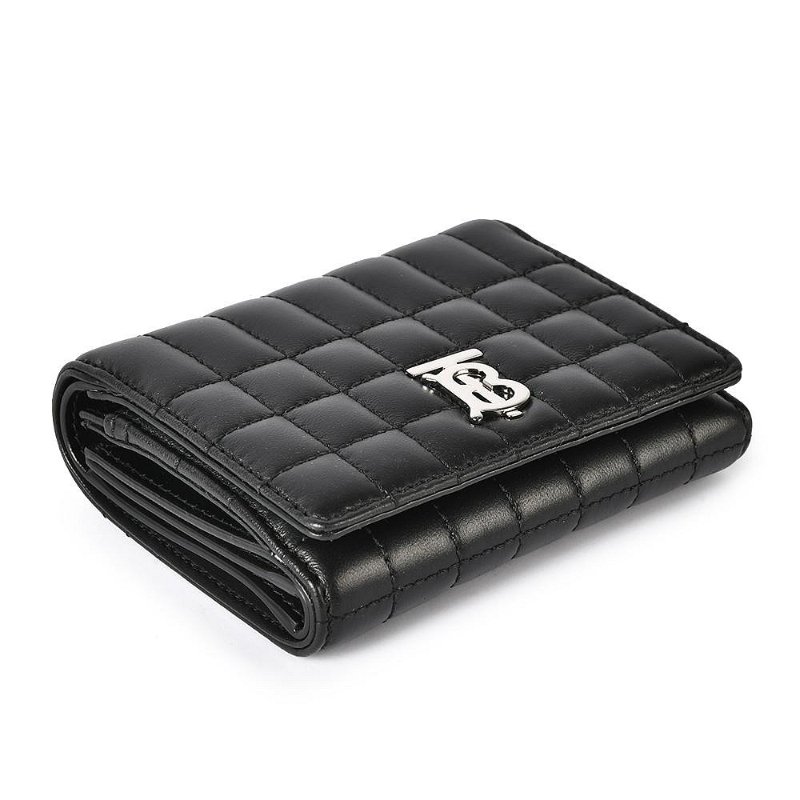 💎Han's house精品服飾💎BURBERRY Lola 衍縫 羔羊皮 格紋 三折 短夾 現貨 原價20900-2