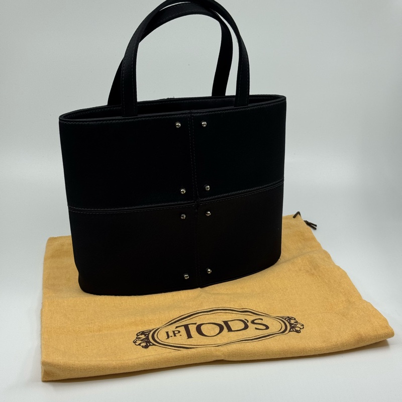 Tod’s 黑色 絹布料 手抽袋-0