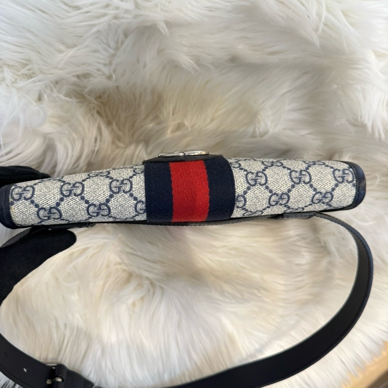 Gucci Ophidia 經典織帶花紋翻蓋腰包-4