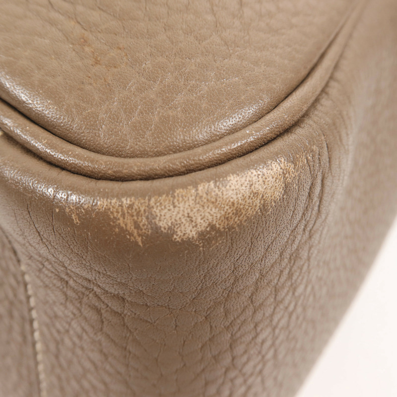 HERMES Togo皮革Lindy 30銀扣手挽肩背兩用袋Etoupe-9