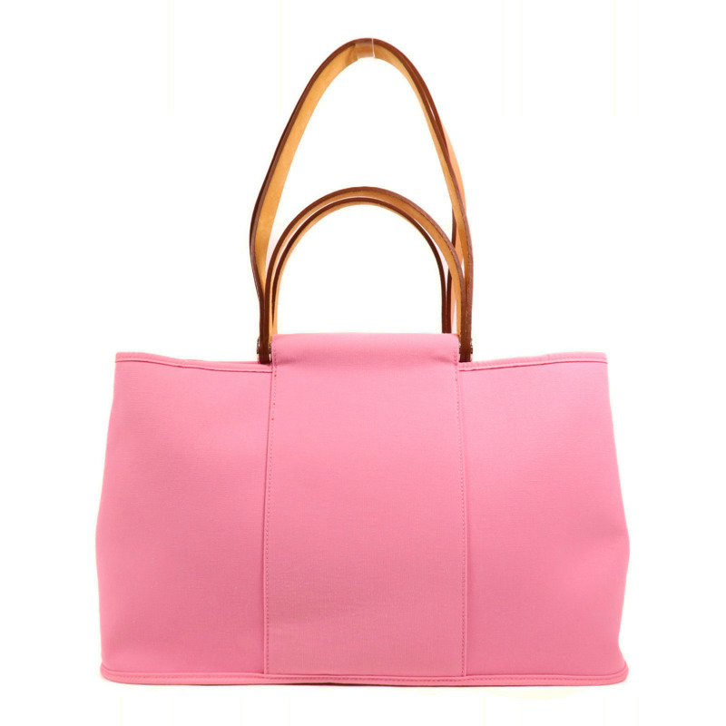 HERMES 帆布Cabag銀扣手挽肩背兩用袋-0